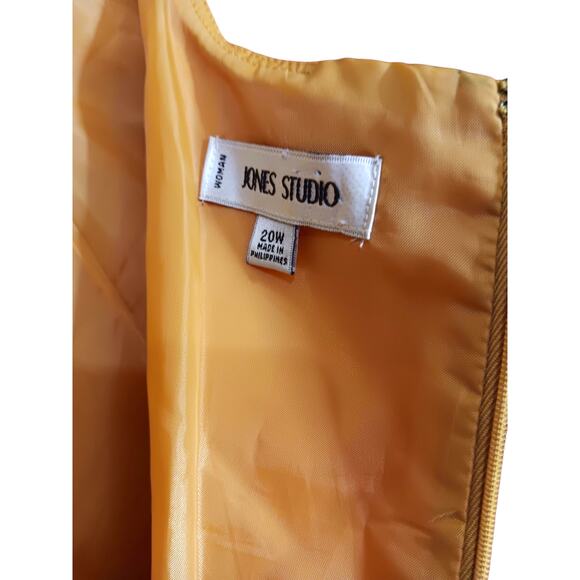 JONES STUDIO Dress Plus 20W 2X Pockets Pleats Pink Crochet Overlay Dressy Event - Picture 3 of 8